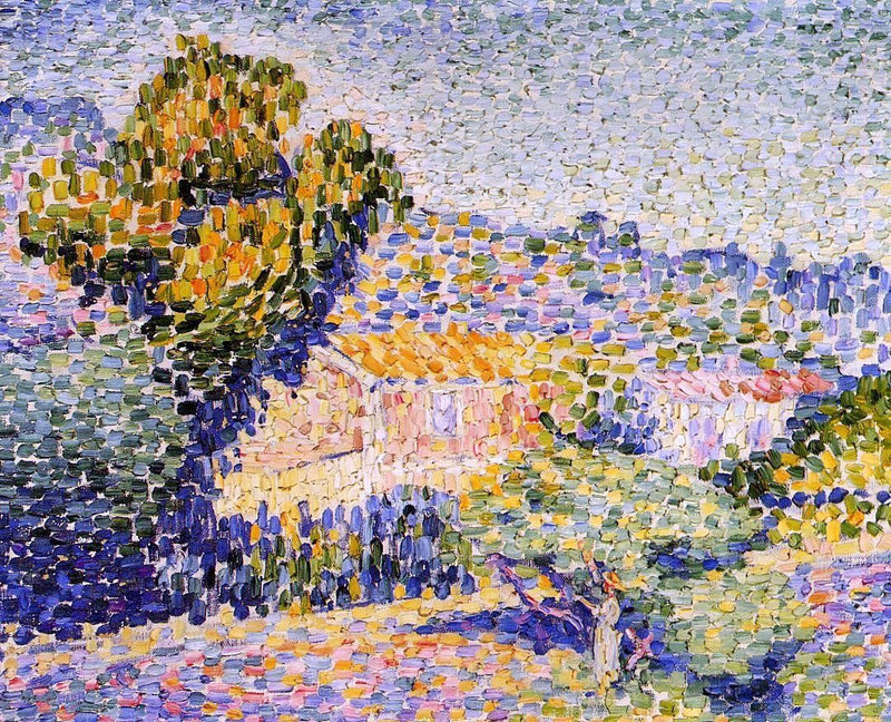 The Pink House by Henri Edmond Cross - Hand Painted Oil Painting