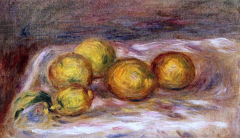 Lemons by Pierre Auguste Renoir - Hand Painted Oil Painting