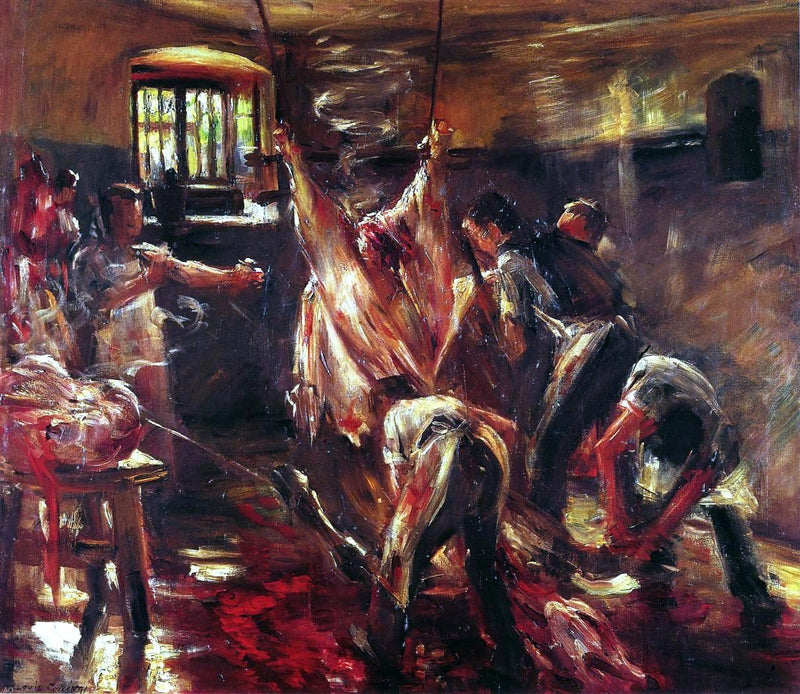 In the Slaughter House by Lovis Corinth - Hand Painted Oil Painting