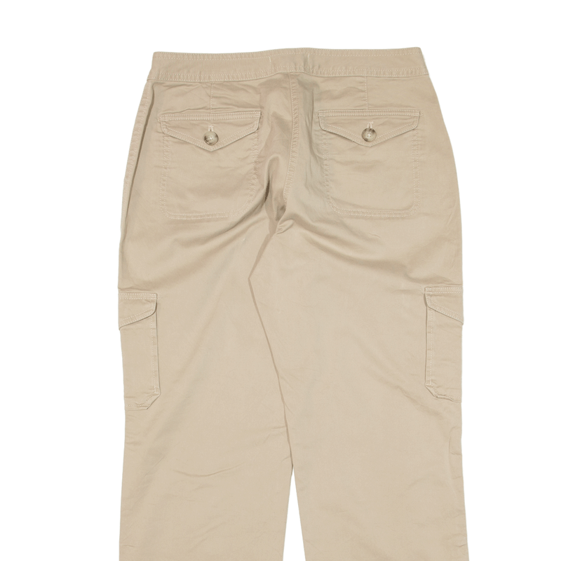 LL BEAN Cargo Y2K Trousers Beige Regular Straight Womens W30 L28