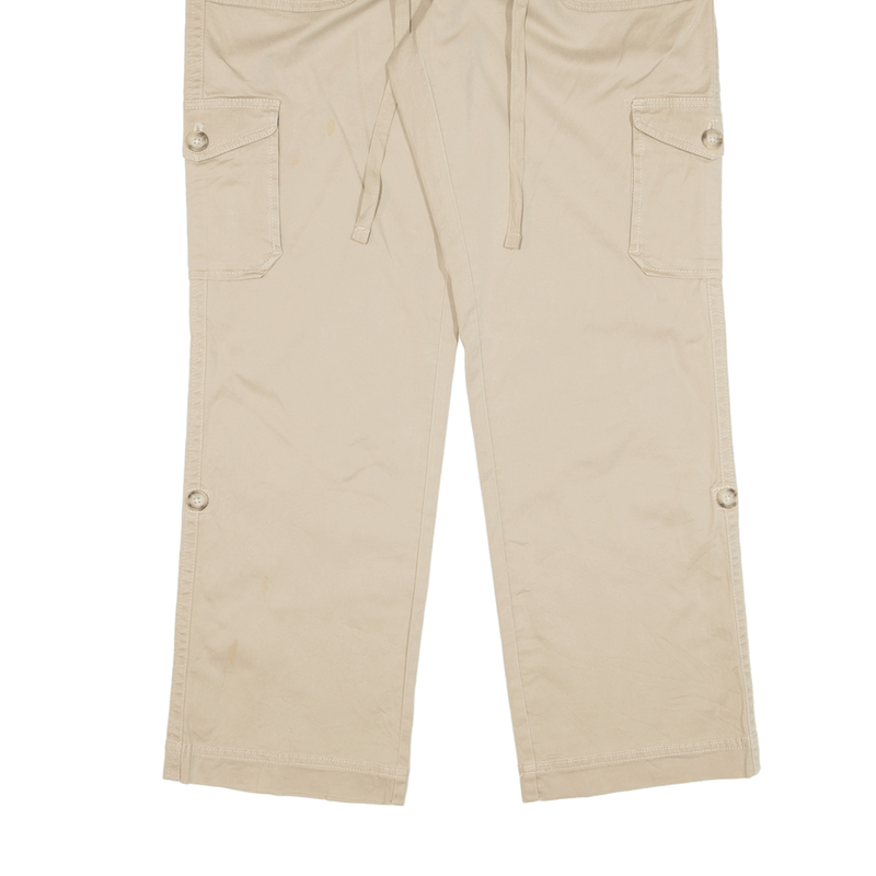LL BEAN Cargo Y2K Trousers Beige Regular Straight Womens W30 L28