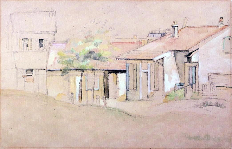 Cottages by Paul Cezanne - Hand Painted Oil Painting