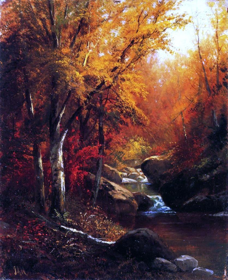 Mountain Stream by J Antonio Hekking - Hand Painted Oil Painting