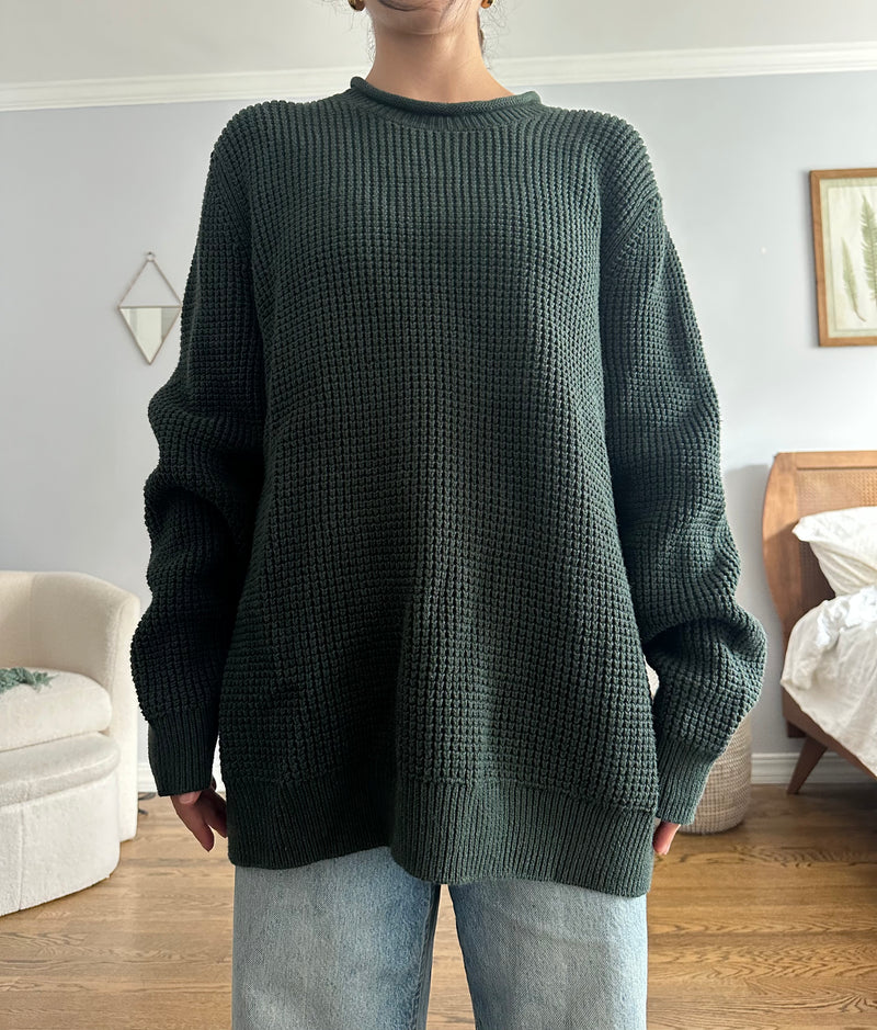 Waffle Crewneck Sweater