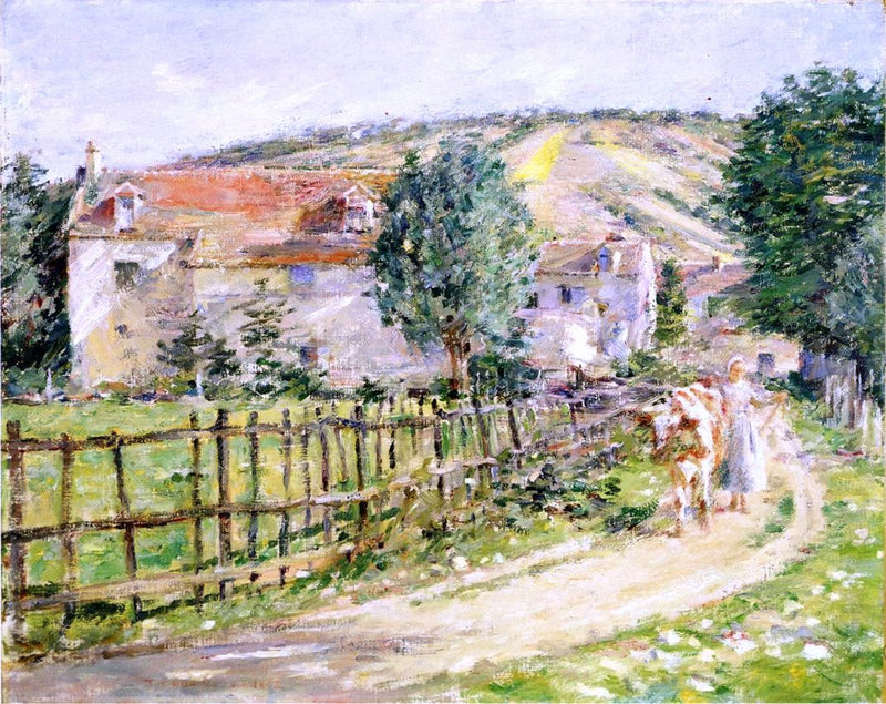 Road by the Mill by Theodore Robinson - Hand Painted Oil Painting