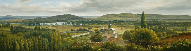 Magnificent Panoramic Rural Landscape Oil Painting