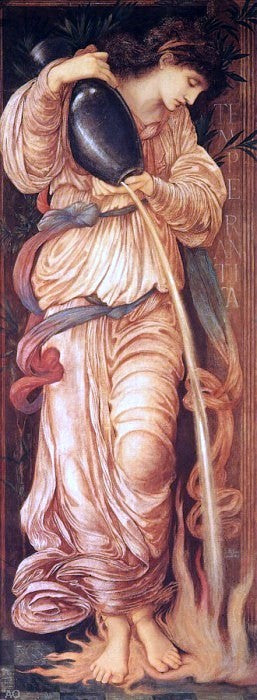 Temperantia by Sir Edward Burne-Jones - Hand Painted Oil Painting