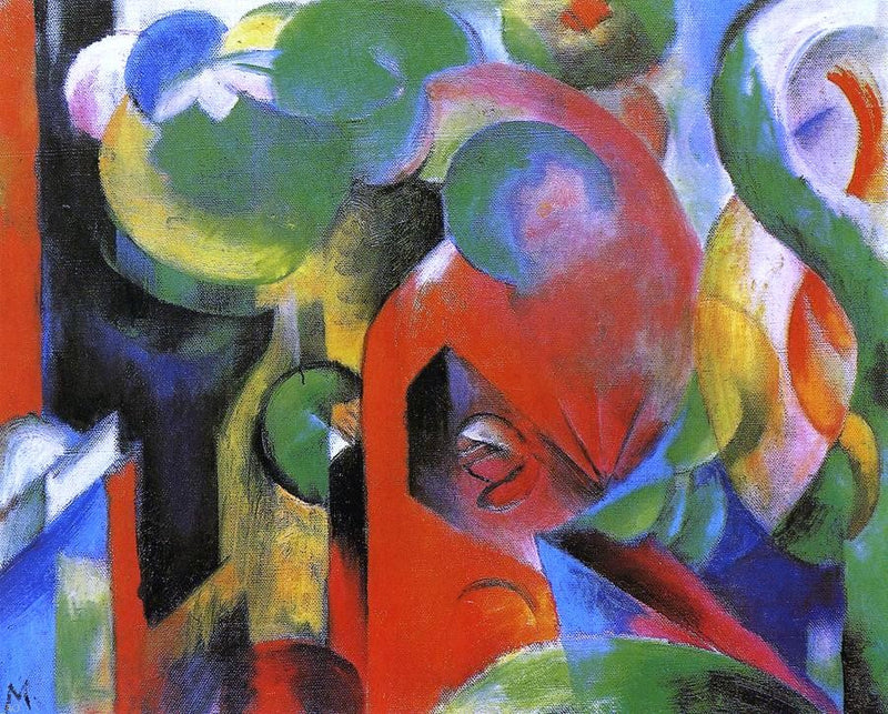 Small Composition III by Franz Marc - Hand Painted Oil Painting