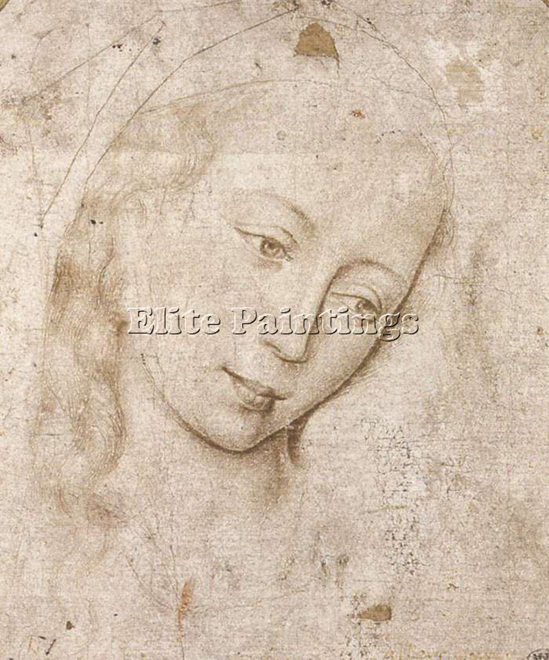 VAN DER WEYDEN HEAD OF THE MADONNA ARTIST PAINTING REPRODUCTION HANDMADE OIL ART