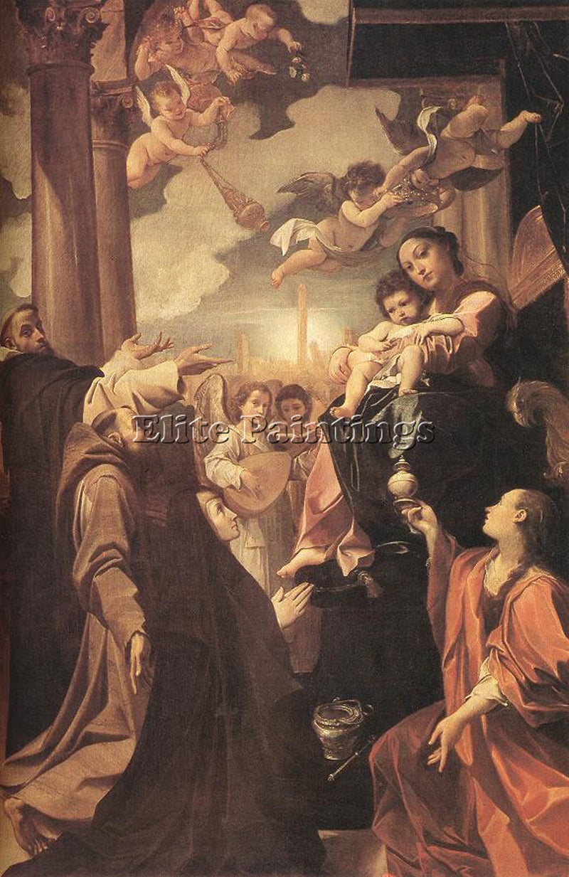 ITALIAN CARRACCI LODOVICO BARGELLINI MADONNA ARTIST PAINTING HANDMADE OIL CANVAS