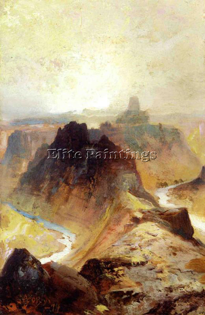 THOMAS MORAN GRAND CANYON UTAH ARTIST PAINTING REPRODUCTION HANDMADE OIL CANVAS