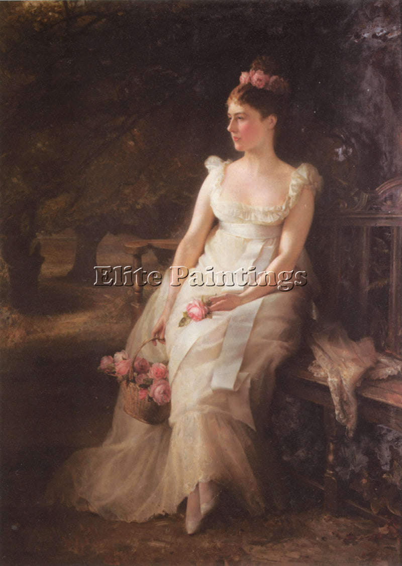 EDWARD HUGHES HUGHES E THE DEBUTANTE ARTIST PAINTING REPRODUCTION HANDMADE OIL