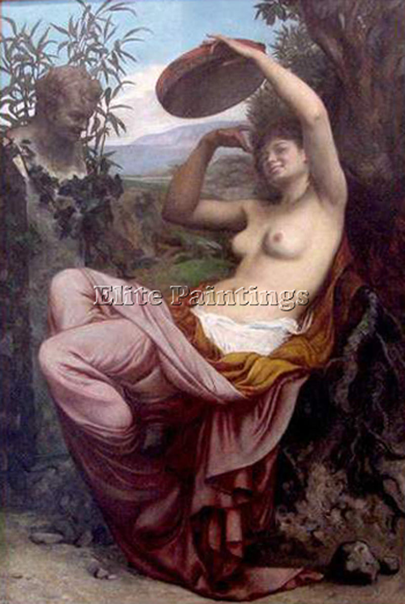 FRENCH BELLANGER CAMILLE BACCHANTE ARTIST PAINTING REPRODUCTION HANDMADE OIL ART