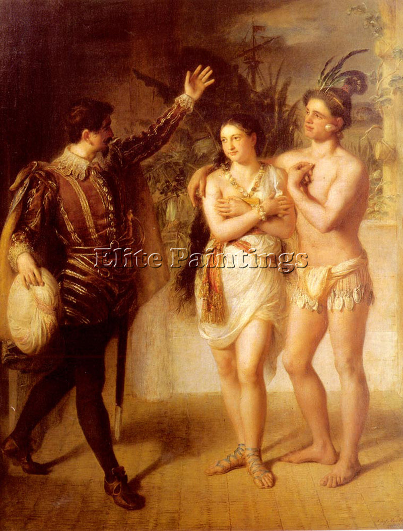 FRENCH REITER JOSEPH PAUL AND VIRGINIE ARTIST PAINTING REPRODUCTION HANDMADE OIL