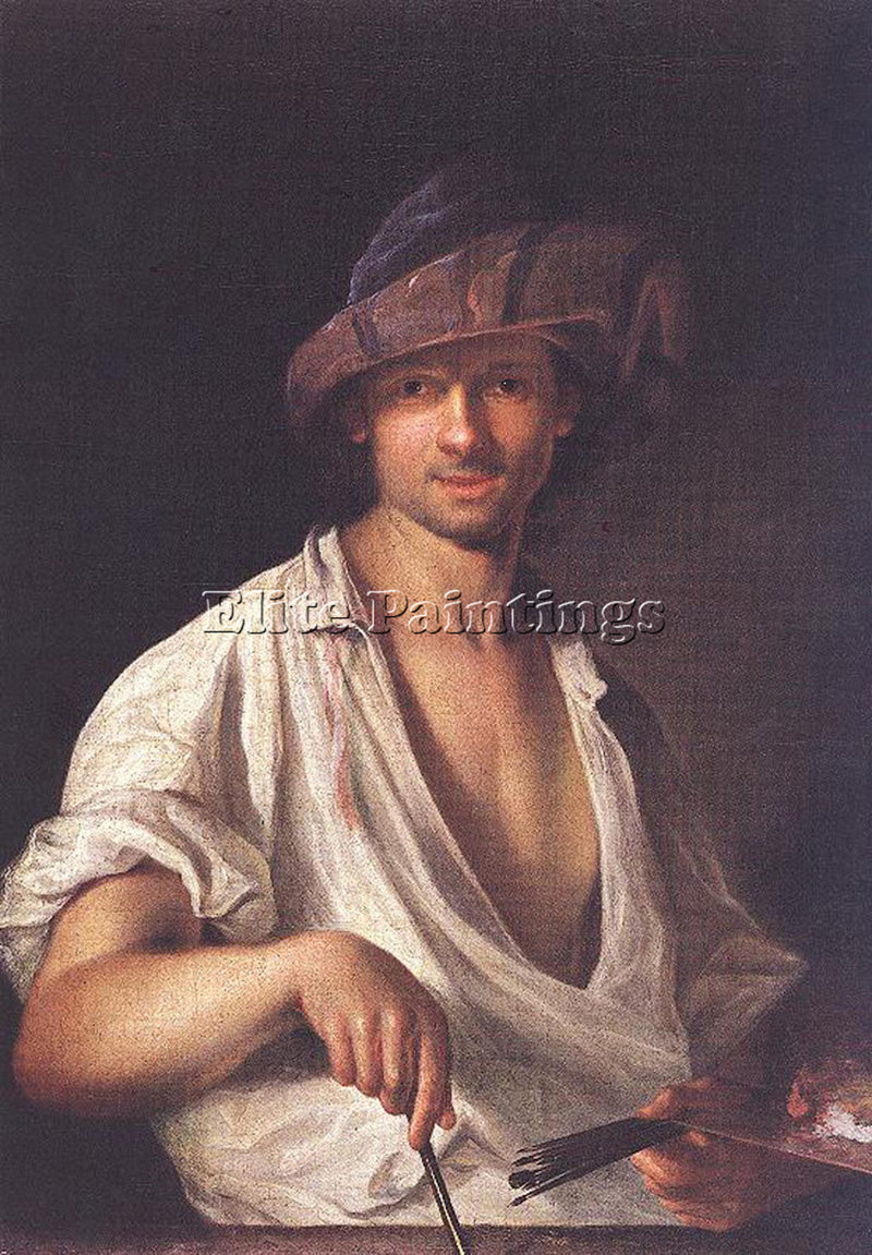 HUNGARIAN MANYOKI ADAM SELF PORTRAIT ARTIST PAINTING REPRODUCTION HANDMADE OIL