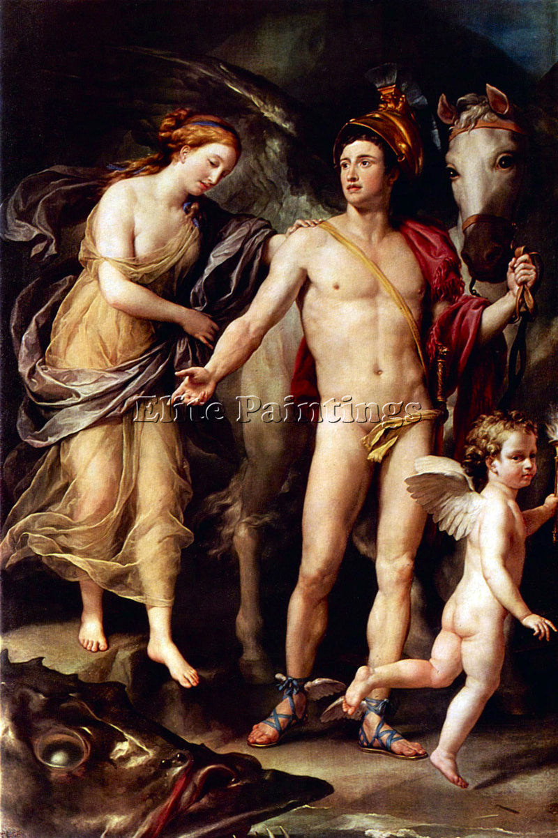 RAFFAELLO PERSEUS AND ANDROMEDAR BY RAPHAEL ARTIST PAINTING HANDMADE OIL CANVAS