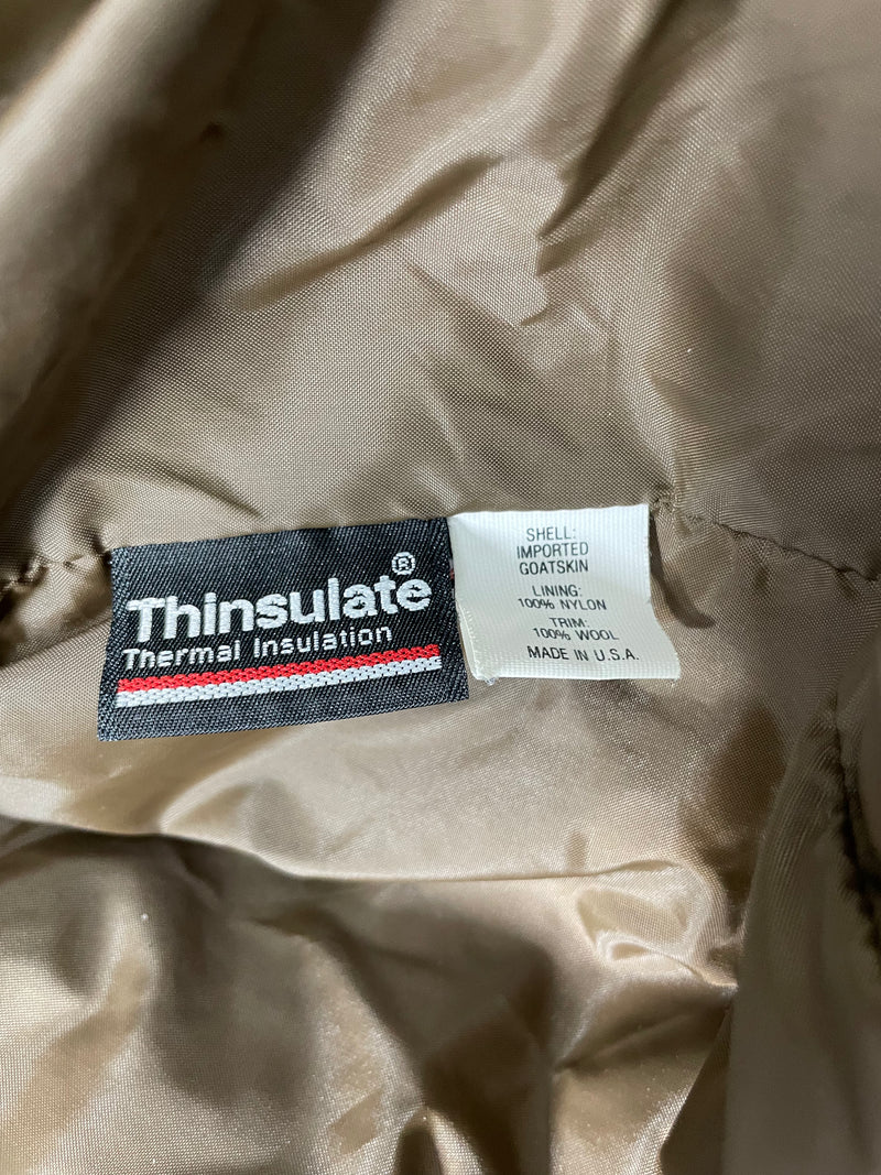 LL Bean Freeport Leather Bomber Flight Jacket - 40 Medium