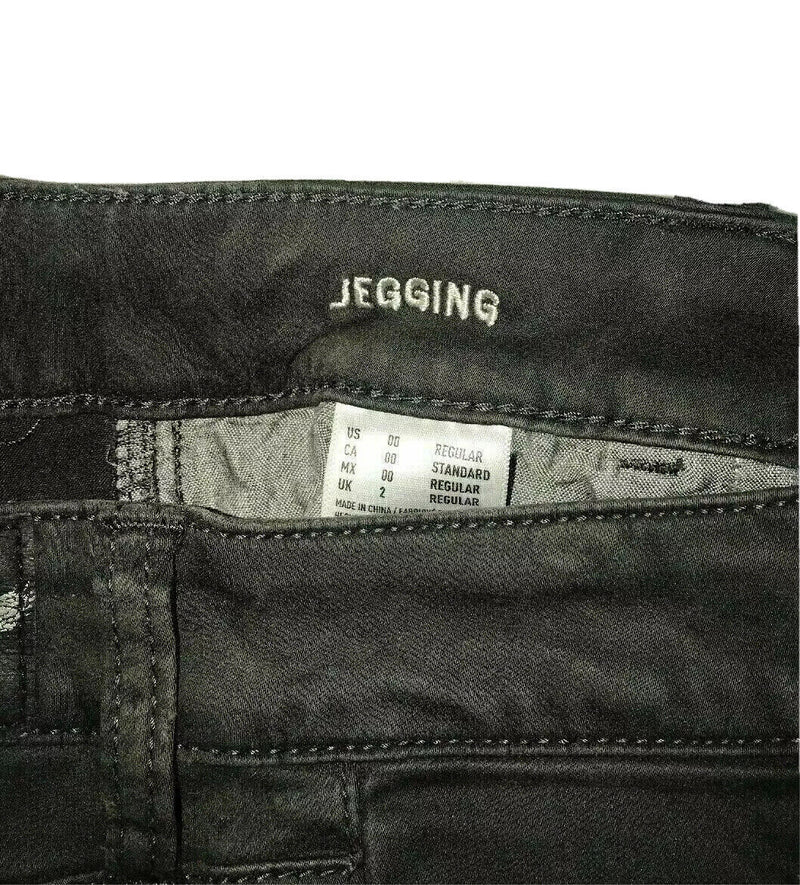 Women's American Eagle Jeans Denim Pants Size 00 Regular Jegging Stretch Skinny