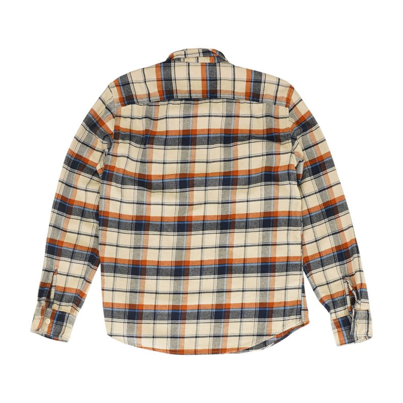 Beige Plaid Flannel Button Down