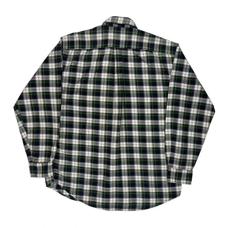 American Eagle Checked Flannel Shirt - Medium Multicoloured Cotton