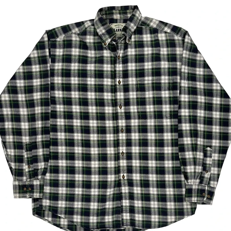 American Eagle Checked Flannel Shirt - Medium Multicoloured Cotton