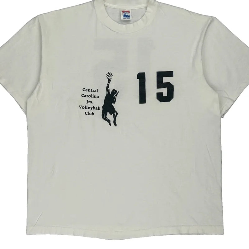 Single Stitch Central Carolina Made In Usa American Eagle Graphic T-Shirt - XL White Cotton