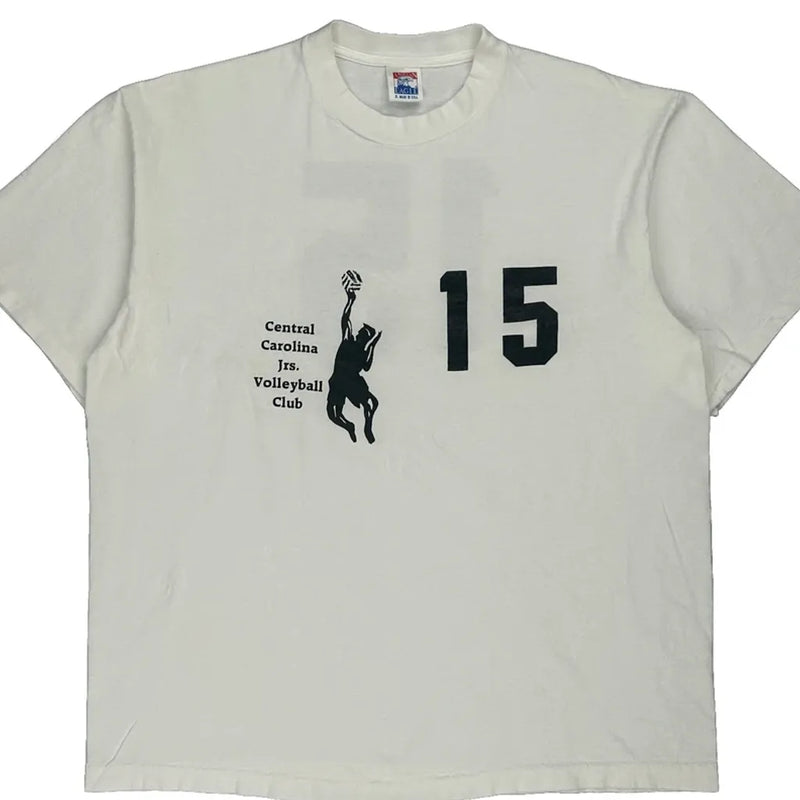 Single Stitch Central Carolina Made In Usa American Eagle Graphic T-Shirt - XL White Cotton
