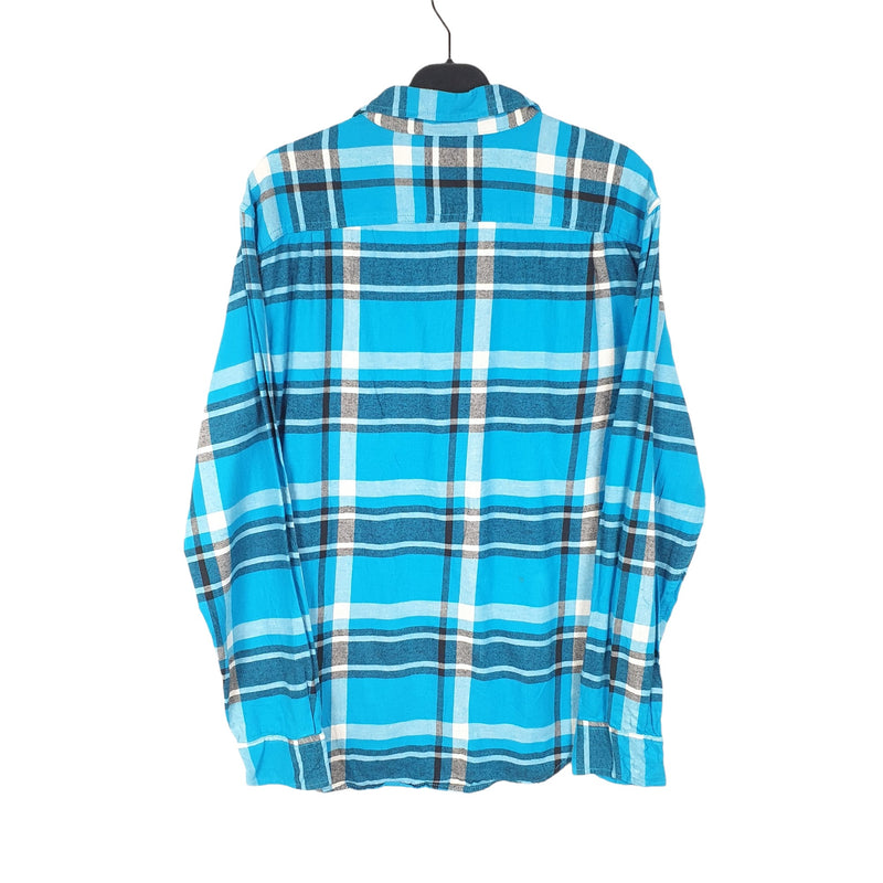 American Eagle Flannel Shacket Overshirt Long Sleeve Regular Fit Check Shirt