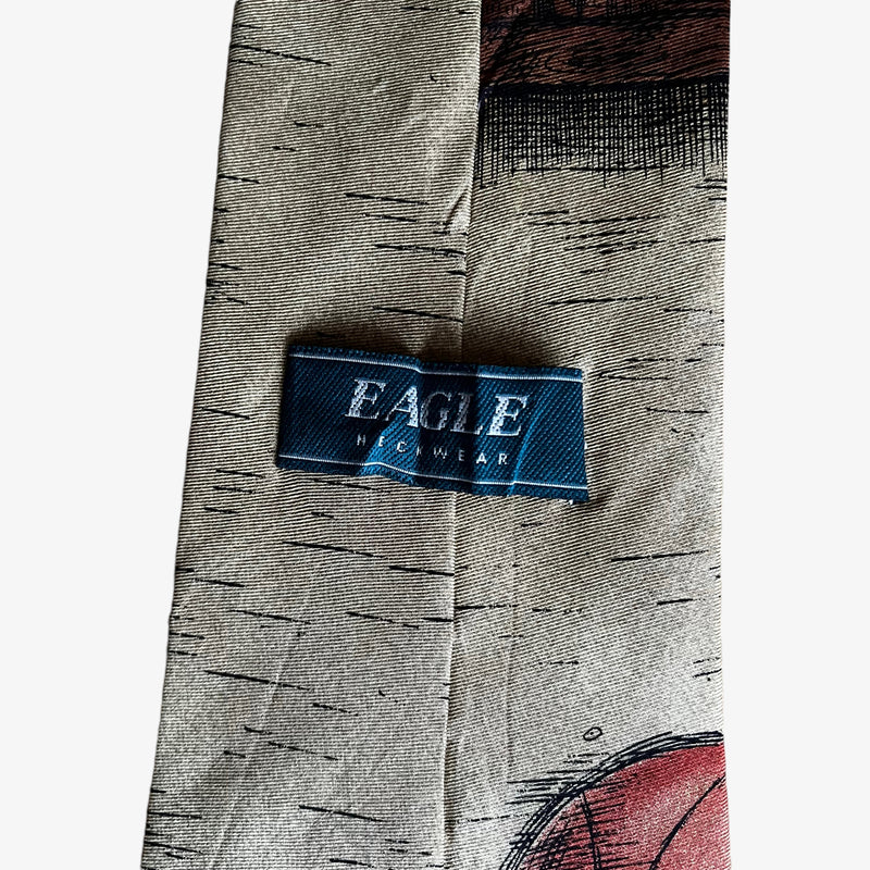 BYU American Football Print Silk Tie