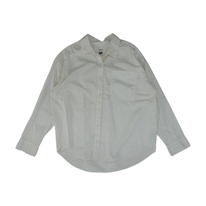 White Solid Button Down