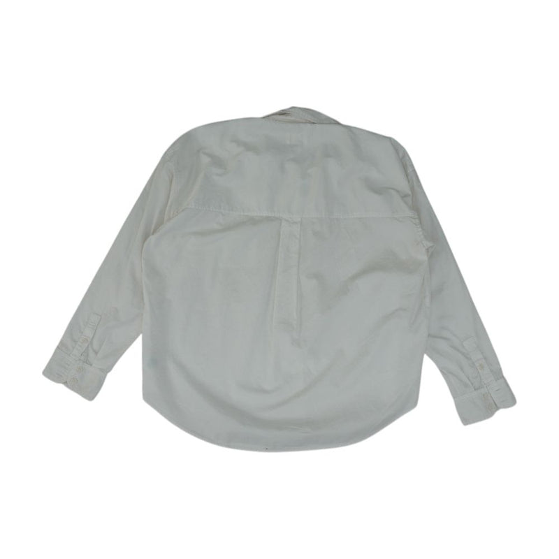 White Solid Button Down