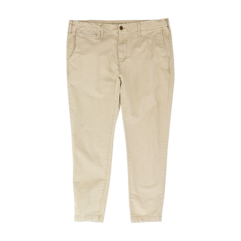 Tan Solid Chino Pants