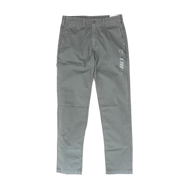 Gray Solid Khaki Pants