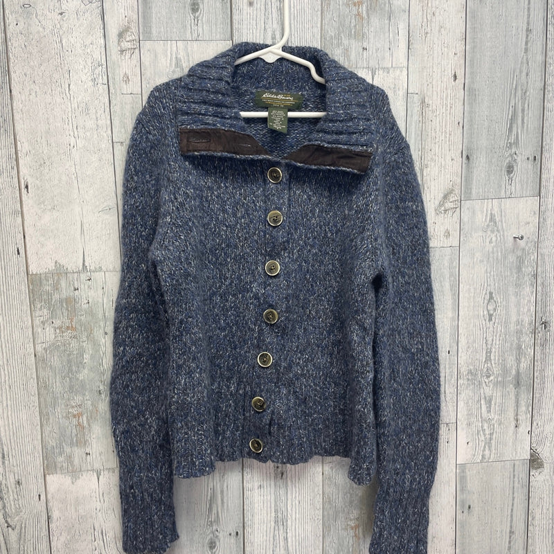 Eddie Bauer Womens Petite Small Wool PolyCotton Button Up Cardigan Sweater