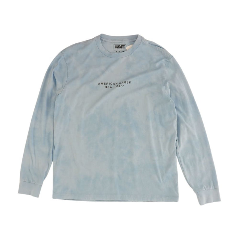 Blue Tie Dye Crewneck T-Shirt