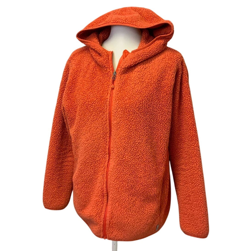 Eddie Bauer Womens XL Fluffy Polyester Long Sleeve Full Zip Hoodie Jacket