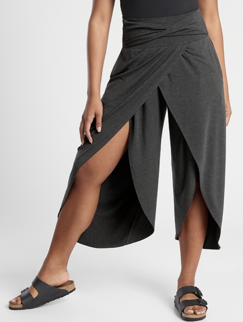 Athleta Charcoal Soft Lounge Elastic Waist Yoga Release Pant