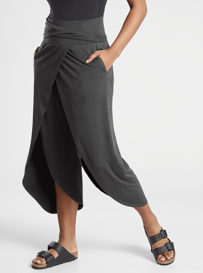 Athleta Charcoal Soft Lounge Elastic Waist Yoga Release Pant