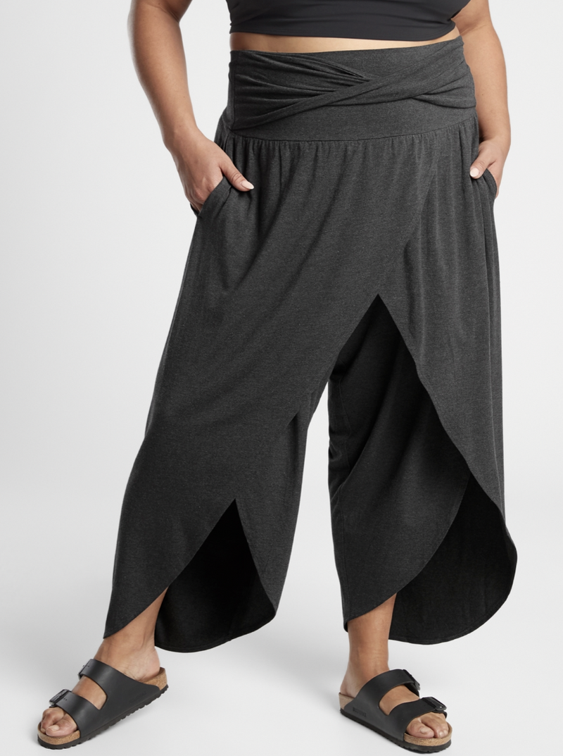 Athleta Charcoal Soft Lounge Elastic Waist Yoga Release Pant