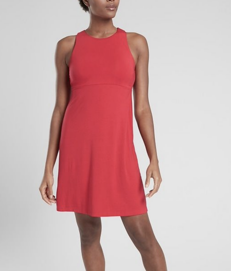 Athleta Red Sleeveless Santorini Dress