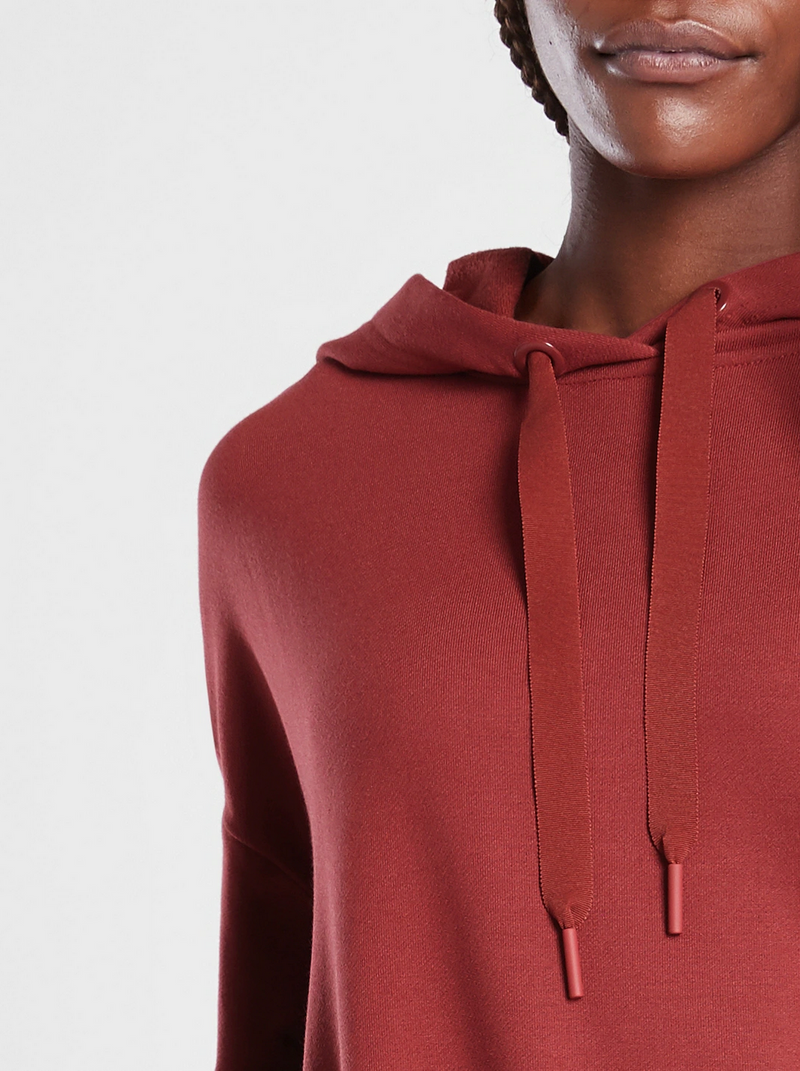 Athleta Canyon Red Long Sleeve Mala Hoodie Dress