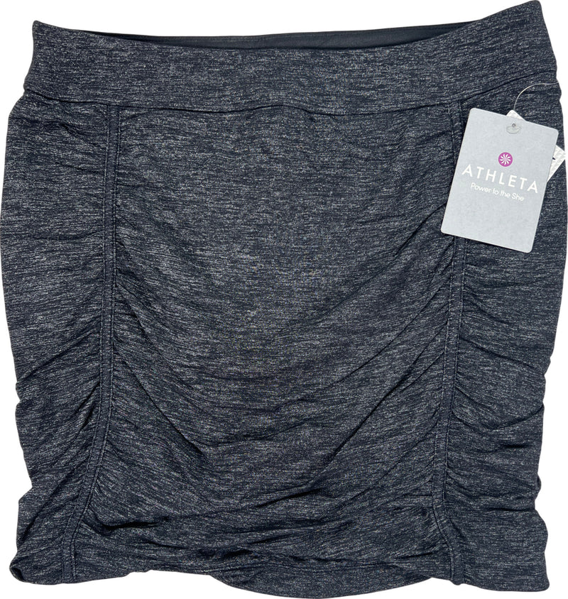 NEW Athleta Women’s Gray Stretch Twisted Mini Body Skirt - S
