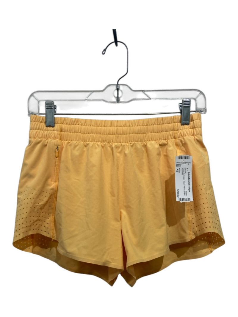 Athleta Size XS Yellow Polyester Elastic Waist Athletic Shorts