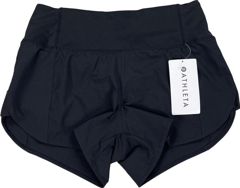 NEW Athleta Women’s Black Running Free 3.5 in Athletic Lined Shorts - XS