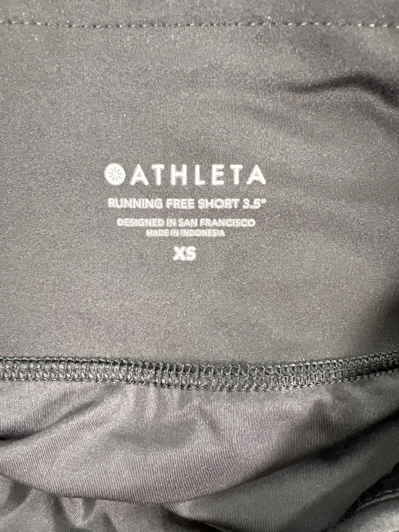 NEW Athleta Women’s Black Running Free 3.5 in Athletic Lined Shorts - XS