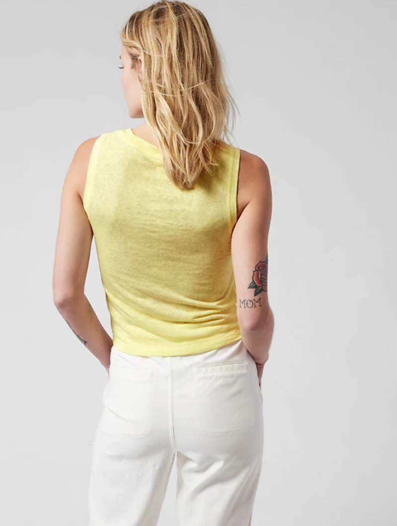 Athleta Honeysuckle Yellow Sleeveless Breezy Twist Tank Top