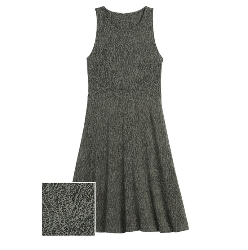 Athleta Mojave Olive Sleeveless Santorini Thera Printed Dress