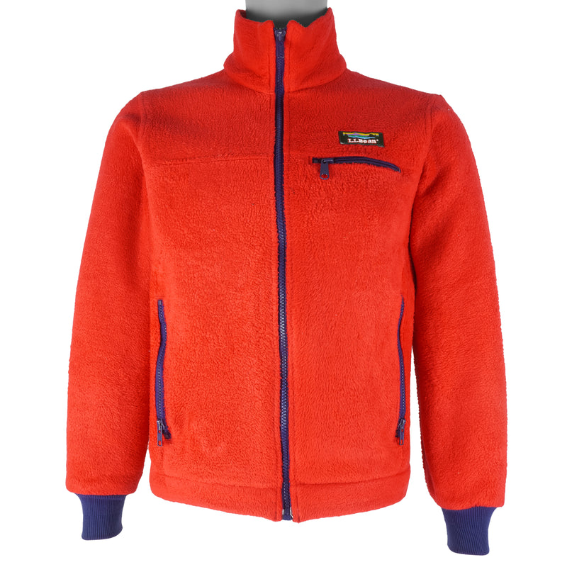 LL Bean - Red Fleece Sweatshirt 1990s Medium