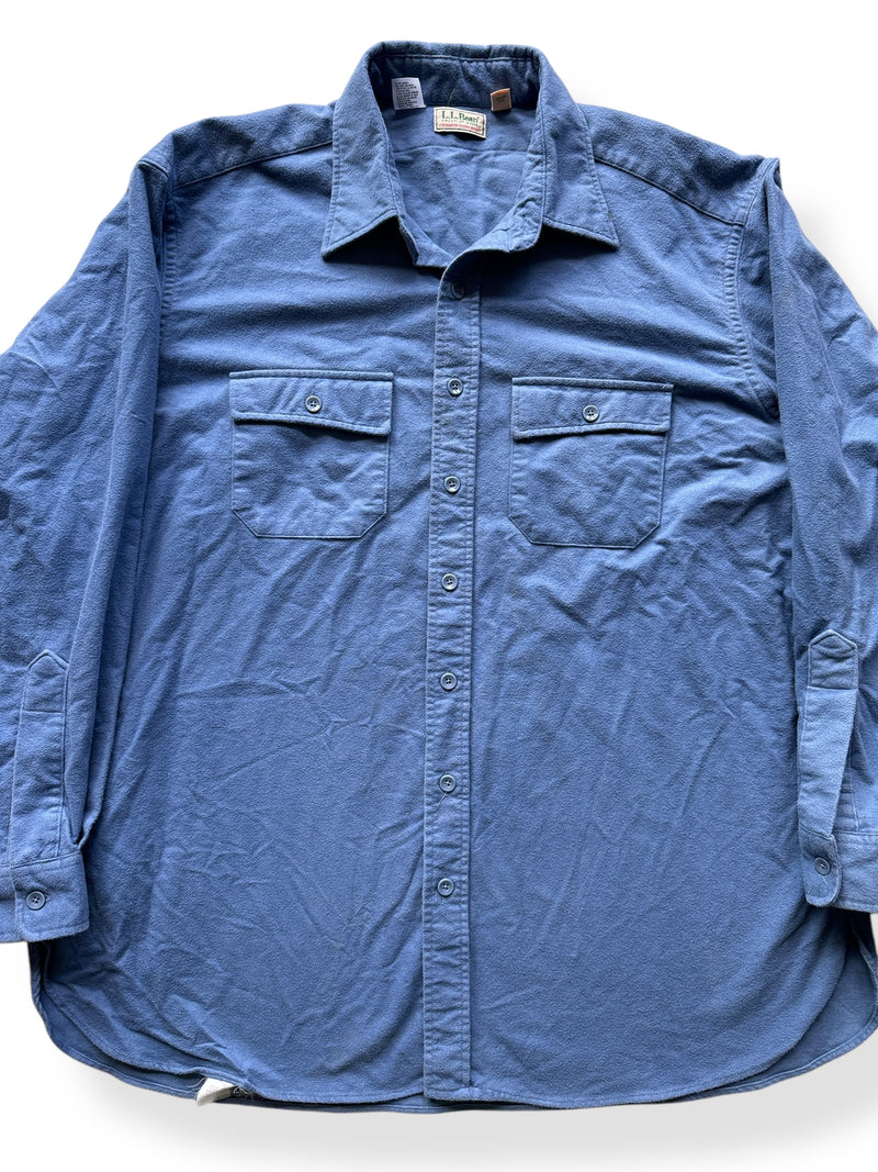 Vintage Blue LL Bean Chamois Cloth Shirt SZ XXL Tall