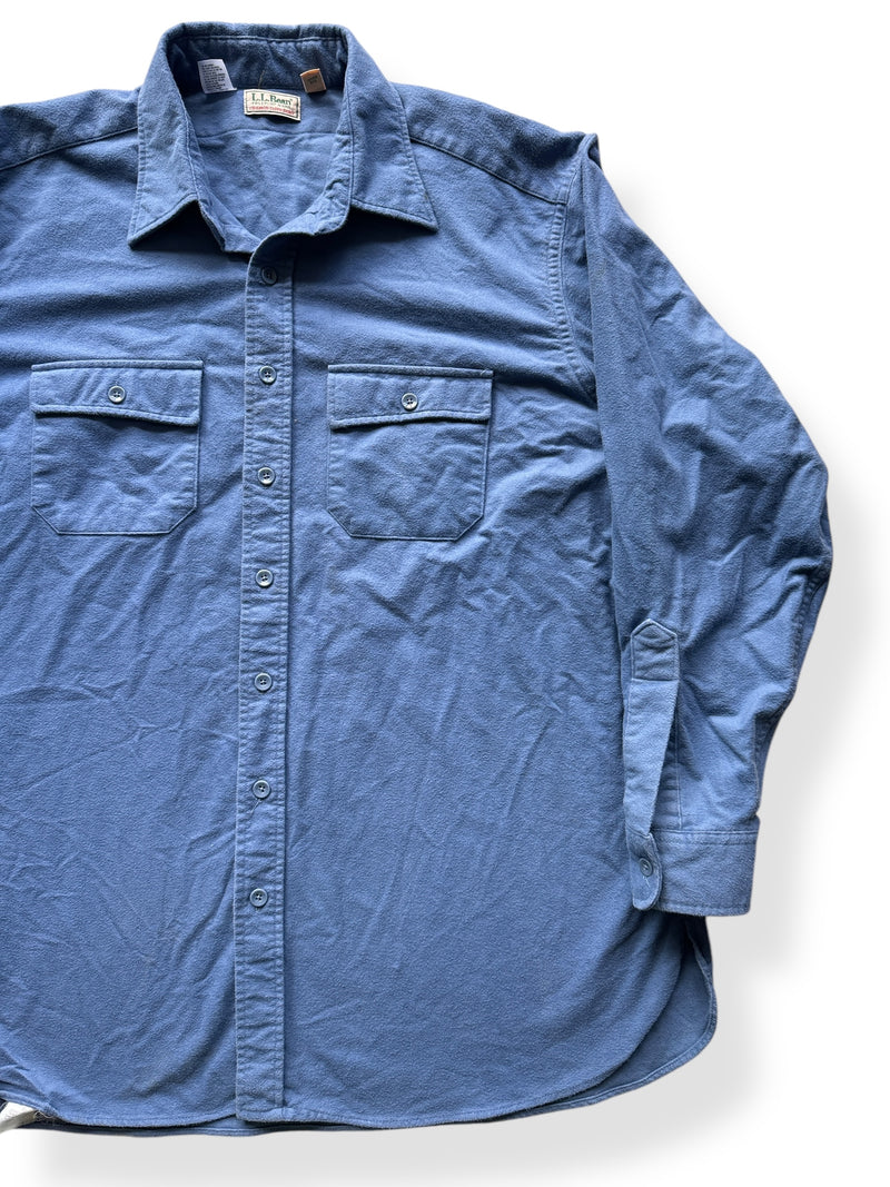 Vintage Blue LL Bean Chamois Cloth Shirt SZ XXL Tall
